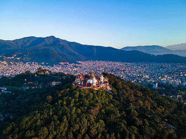 Kathmandu city hostel background