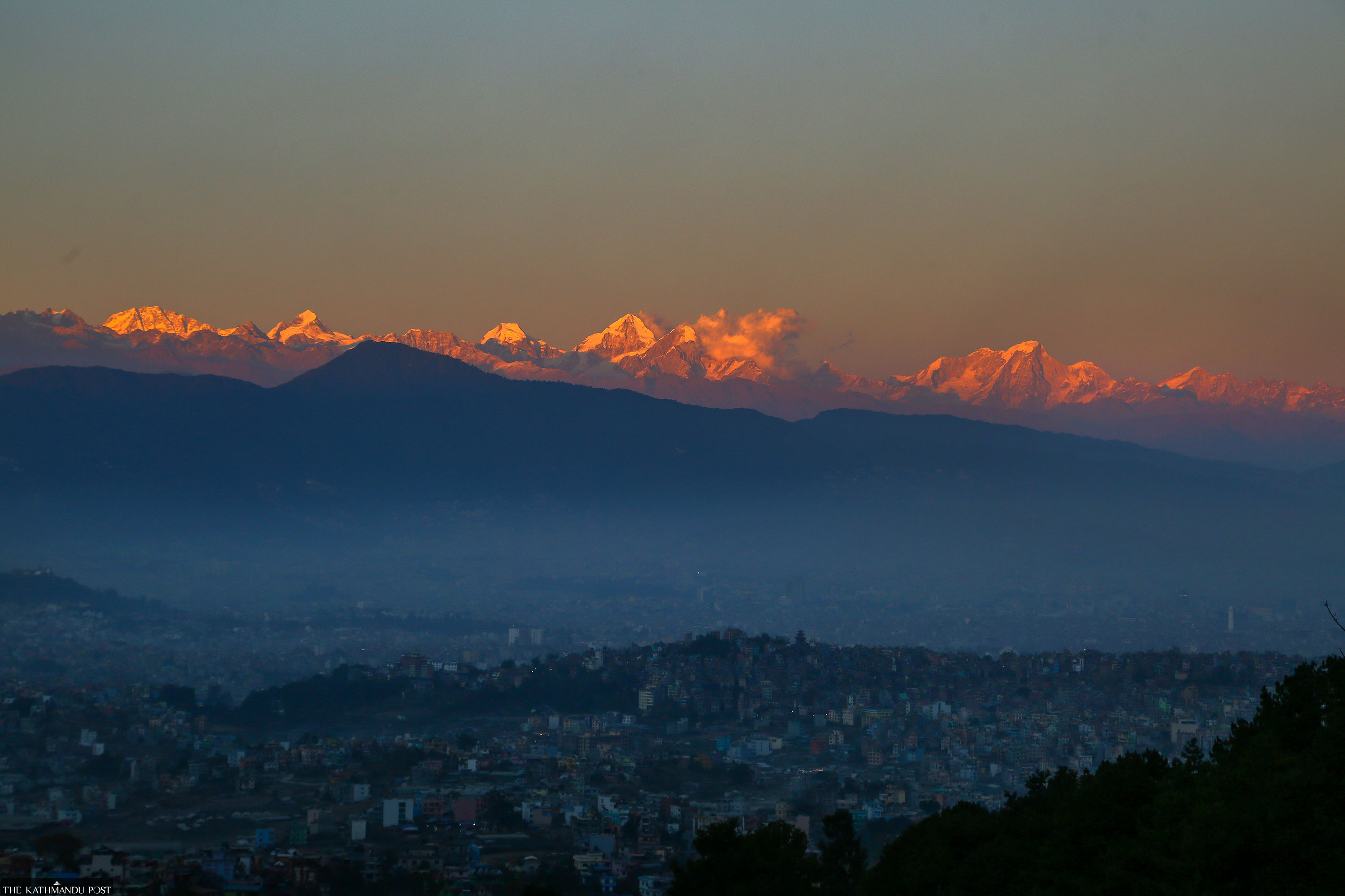 Kathmandu hostel street background